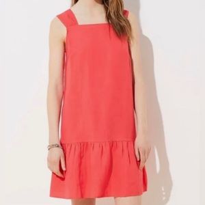 Loft linen coral extra small dress